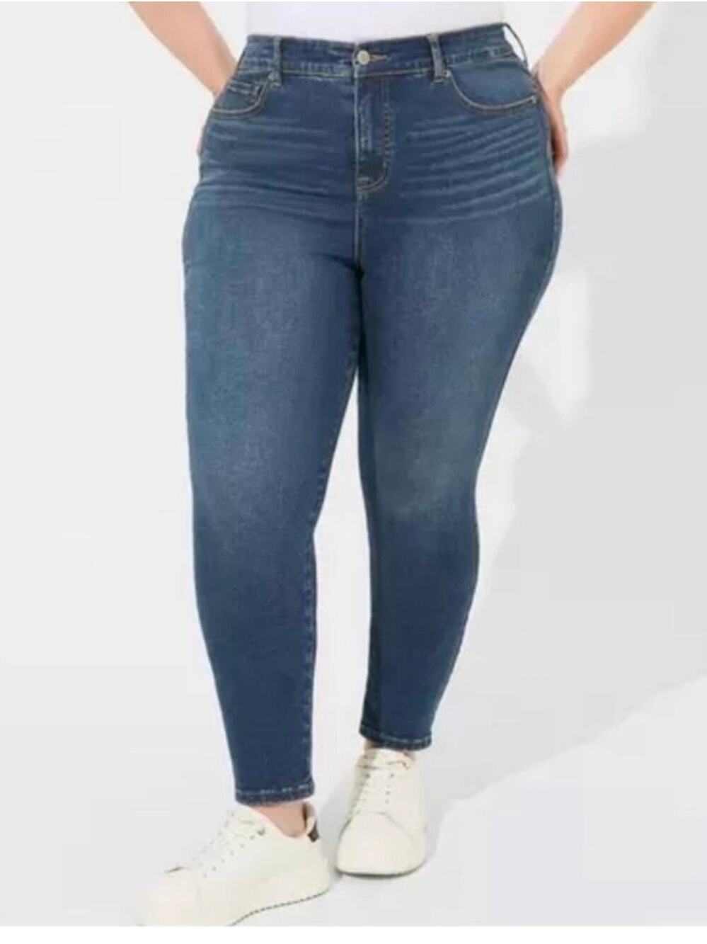 Torrid trio fit high rise skinny limitless, stretch jeans women’s size 28-30